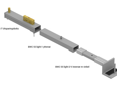 BWC 55 light med vinkel komplett 2 m tekst